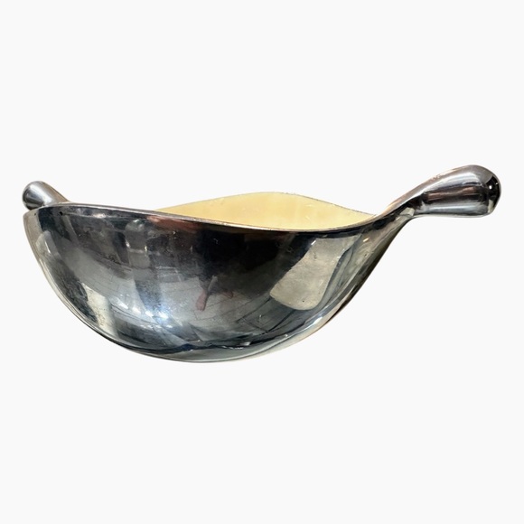 Lunares San Francisco By Nima Oberon Pod Bowl Aluminum Cream Enamel-Modern - Picture 6 of 13